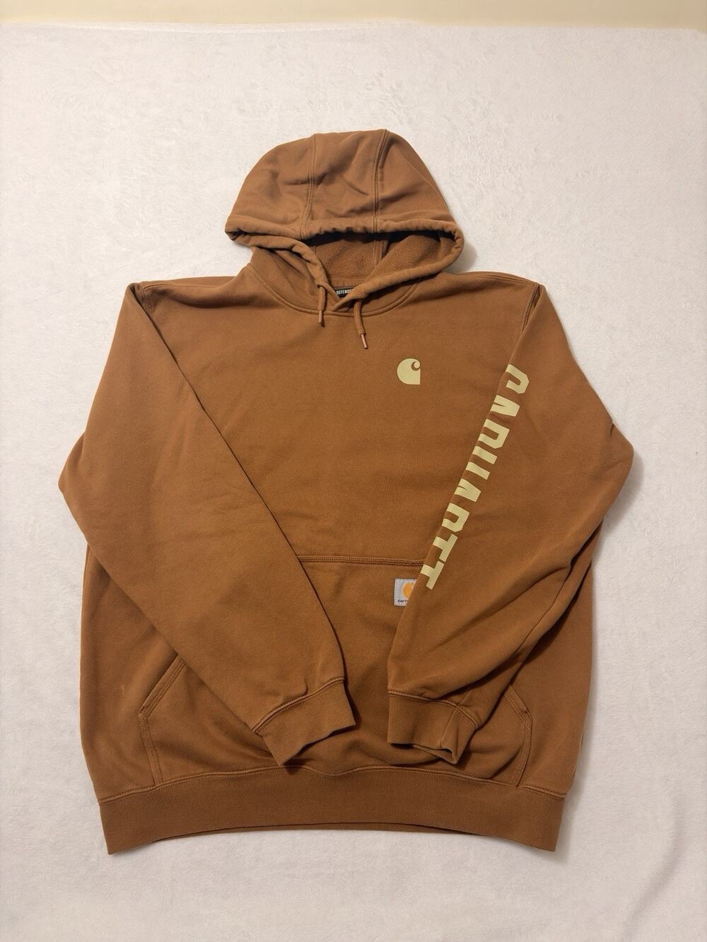 Carhartt Rain Defender Loose Fit Brown Hoodie Mens Size L